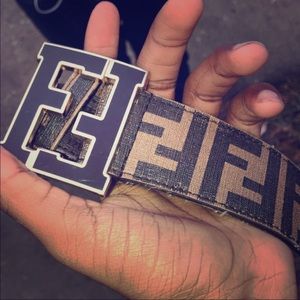 Brown Fendi belt